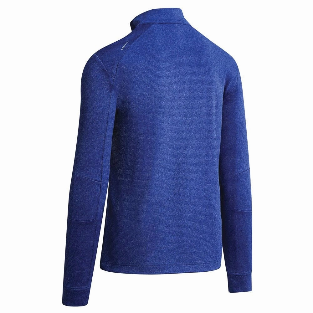 Callaway Pieced Waffle 1/4 Zip Fleece - Egyptian Blue Timeless Look