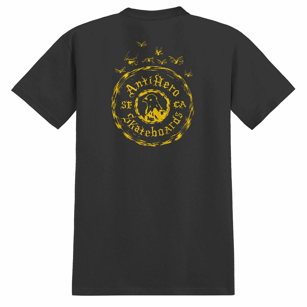 Ergonomic Cut Anti-Hero Pigeon Motion Pocket T-Shirt - Charcoal Grey