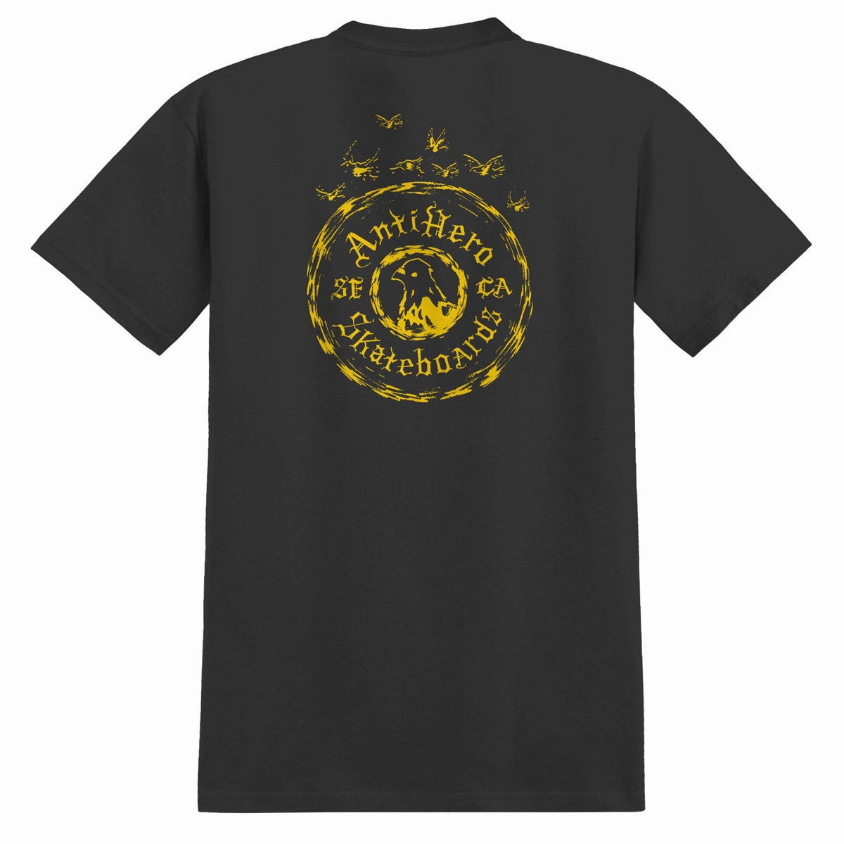 Vibrant Colors Anti-Hero Pigeon Motion Pocket T-Shirt - Charcoal Grey