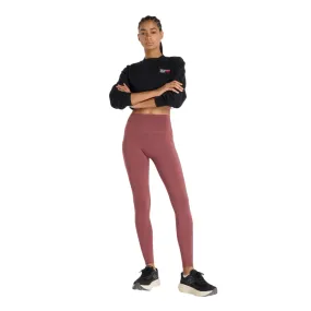 New Balance Women's Sleek Pocket High Rise Legging 27" in Washed Burgundy AW25 Stretch Fit Budget Friendly