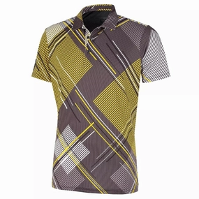 Galvin Green Mitchell Shirt - Black/Yellow Double Stitched Hem