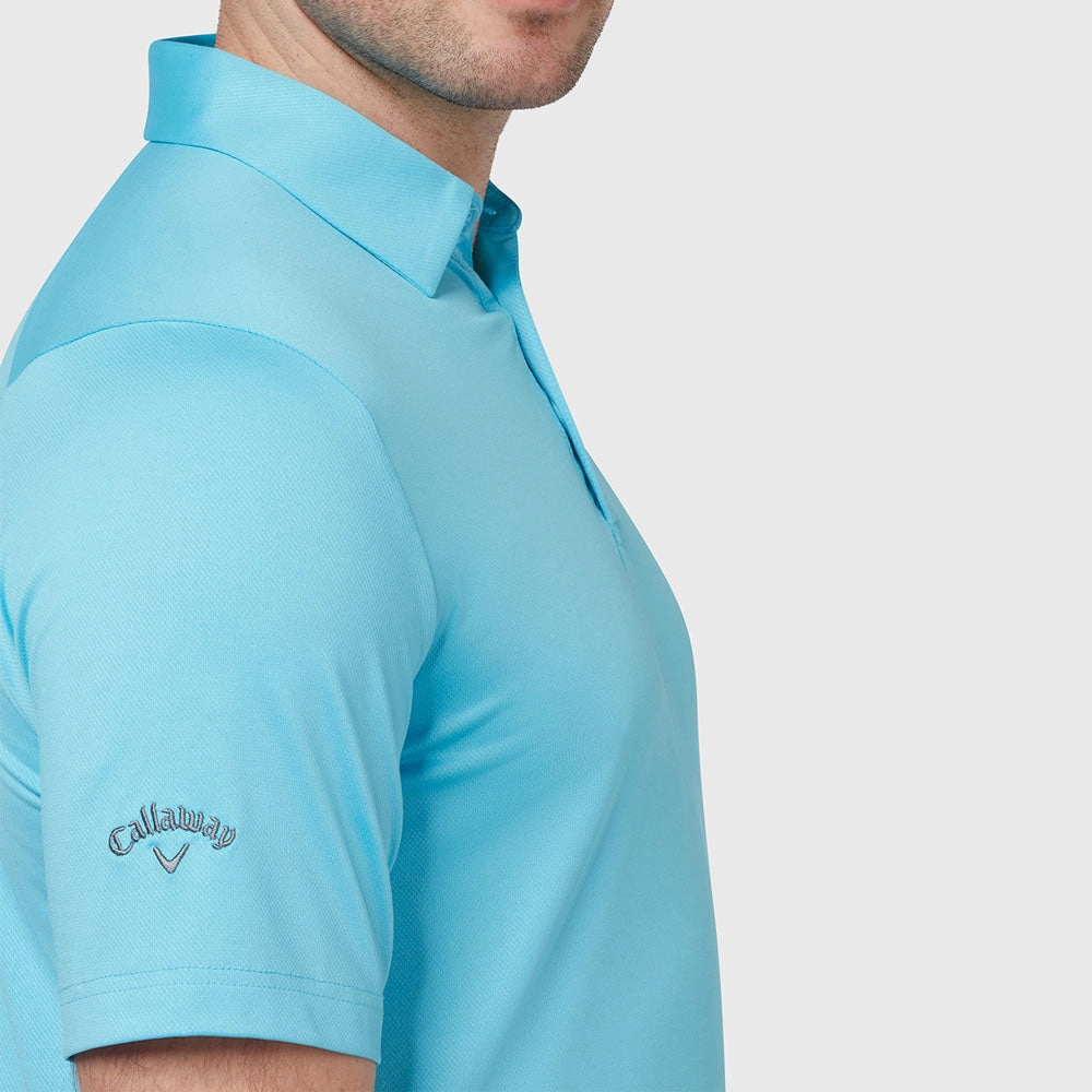 Callaway Swing Tech Solid Polo Shirt - Blue Grotto Taped Neckline in demand