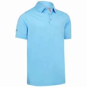Callaway Swing Tech Solid Polo Shirt - Blue Grotto Flexible Cuff Design