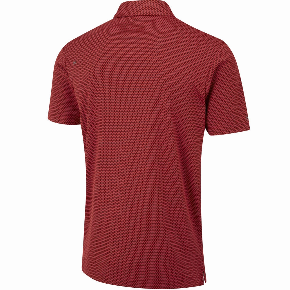 Geometric precision Ping Halcyon Polo Shirt - Rich Red Multi