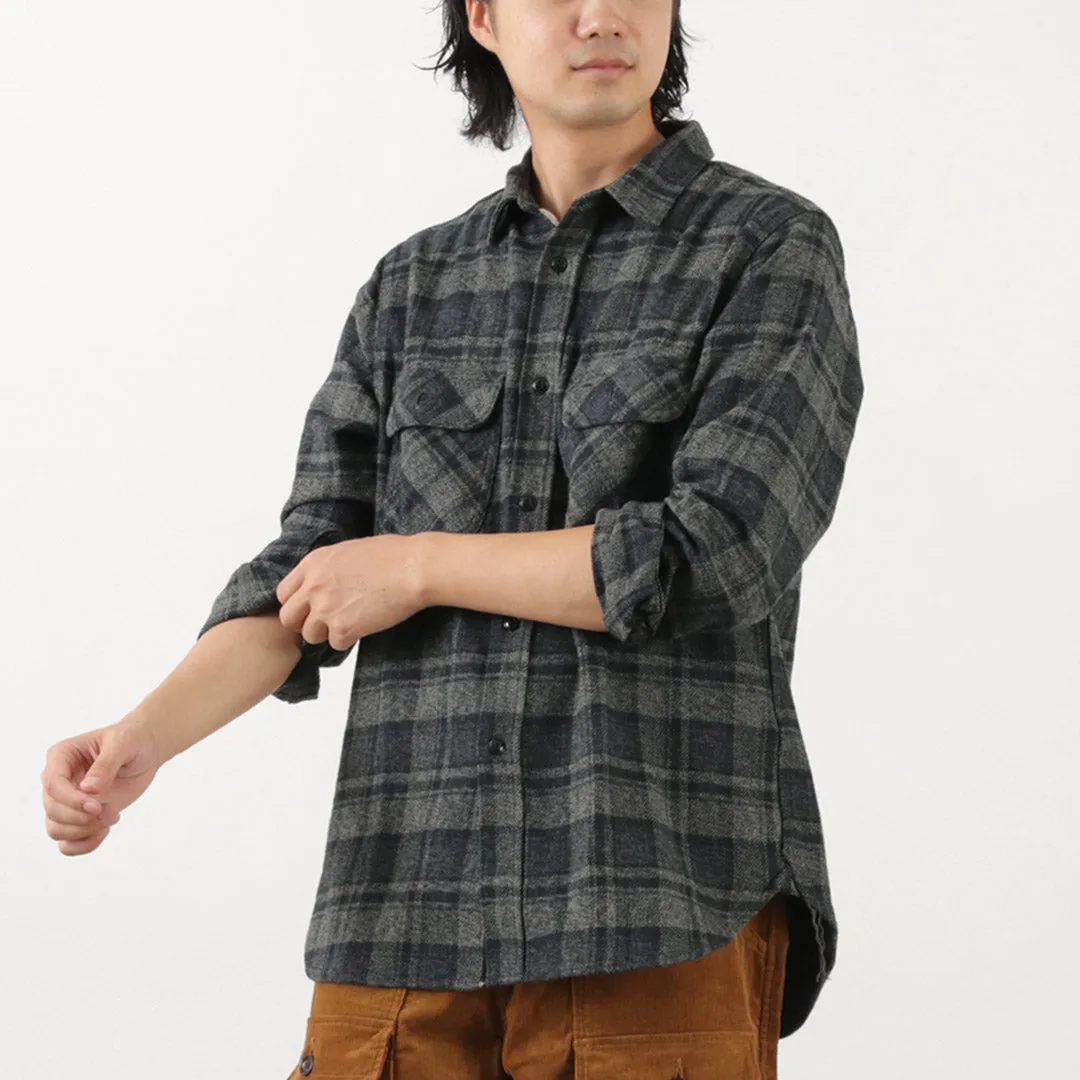 FOB FACTORY / F3497 Flannel Check Work Shirt Sophisticated Elegance Gift Idea
