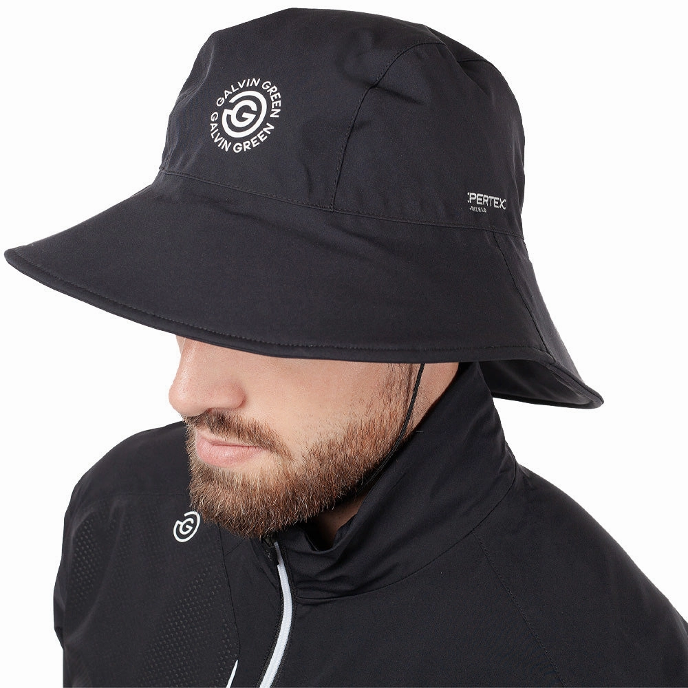 Layered Look Smooth Line Galvin Green Asher Waterproof Hat - Black