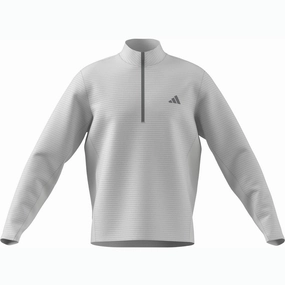 adidas Ultimate365 Dwr Textured 1/4 Zip Pullover - White/White Sporty apparel Anti-pilling