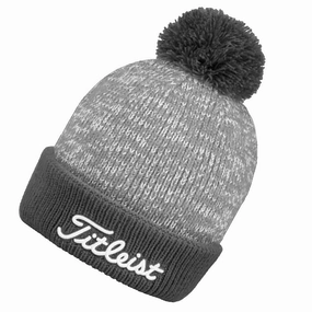 Titleist Pom Pom Beanie - Grey/White Hand Wash Friendly