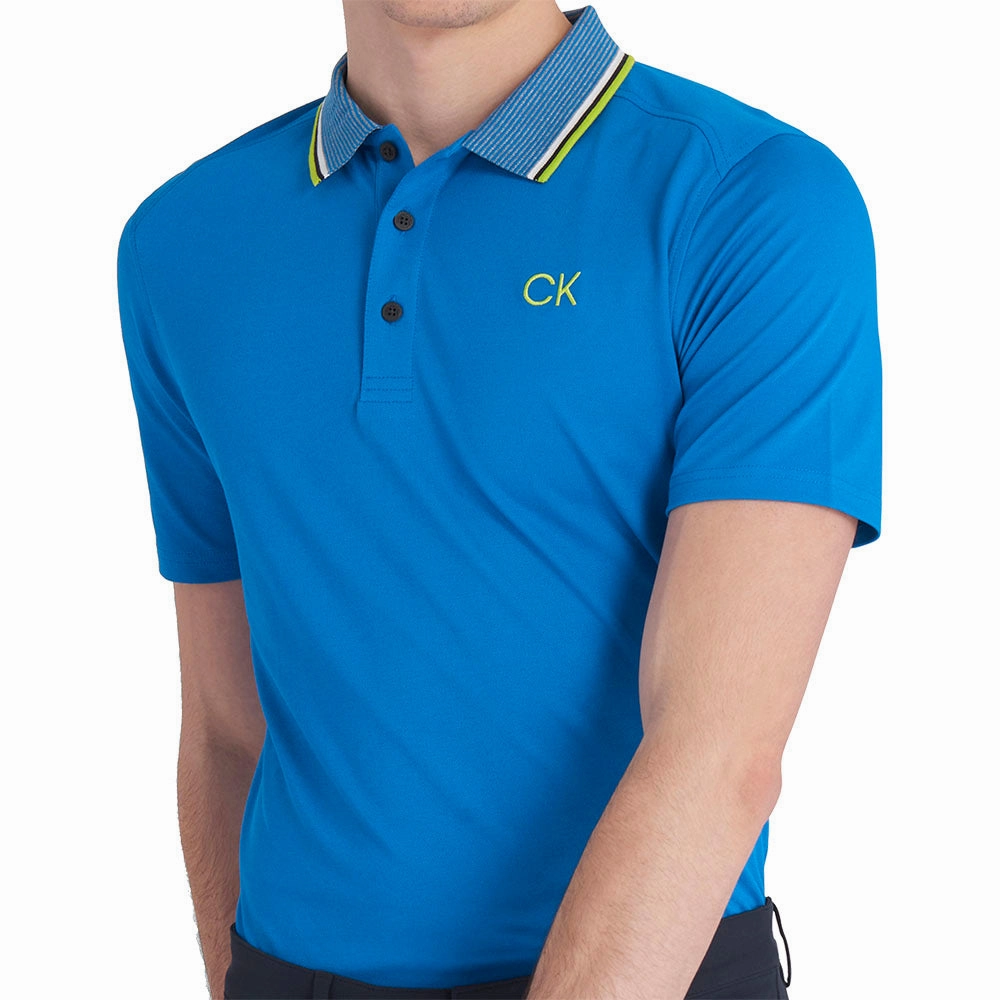 Versatile Style Trend AllDay Comfort Calvin Klein Monterey Polo Shirt- Ocean Blue