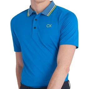 Versatile Style Trend AllDay Comfort Calvin Klein Monterey Polo Shirt- Ocean Blue
