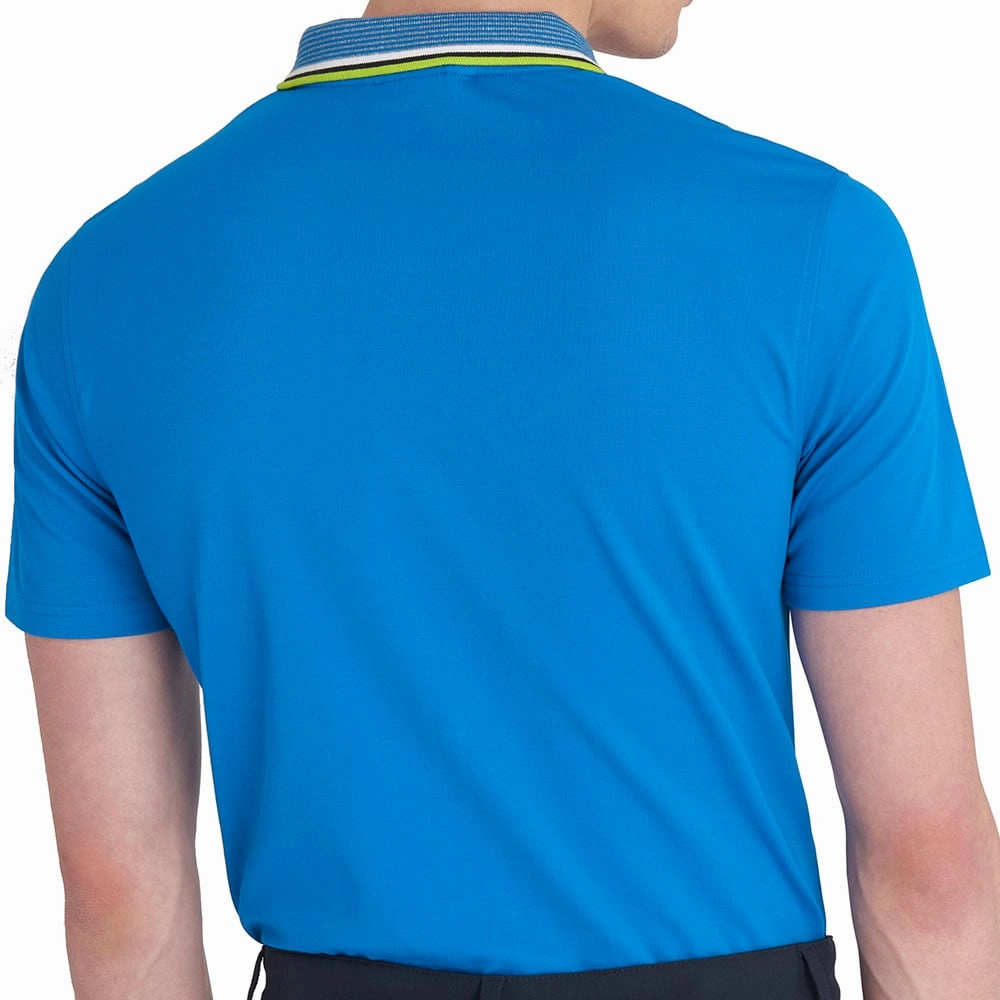 No Shrink Technology Calvin Klein Monterey Polo Shirt- Ocean Blue
