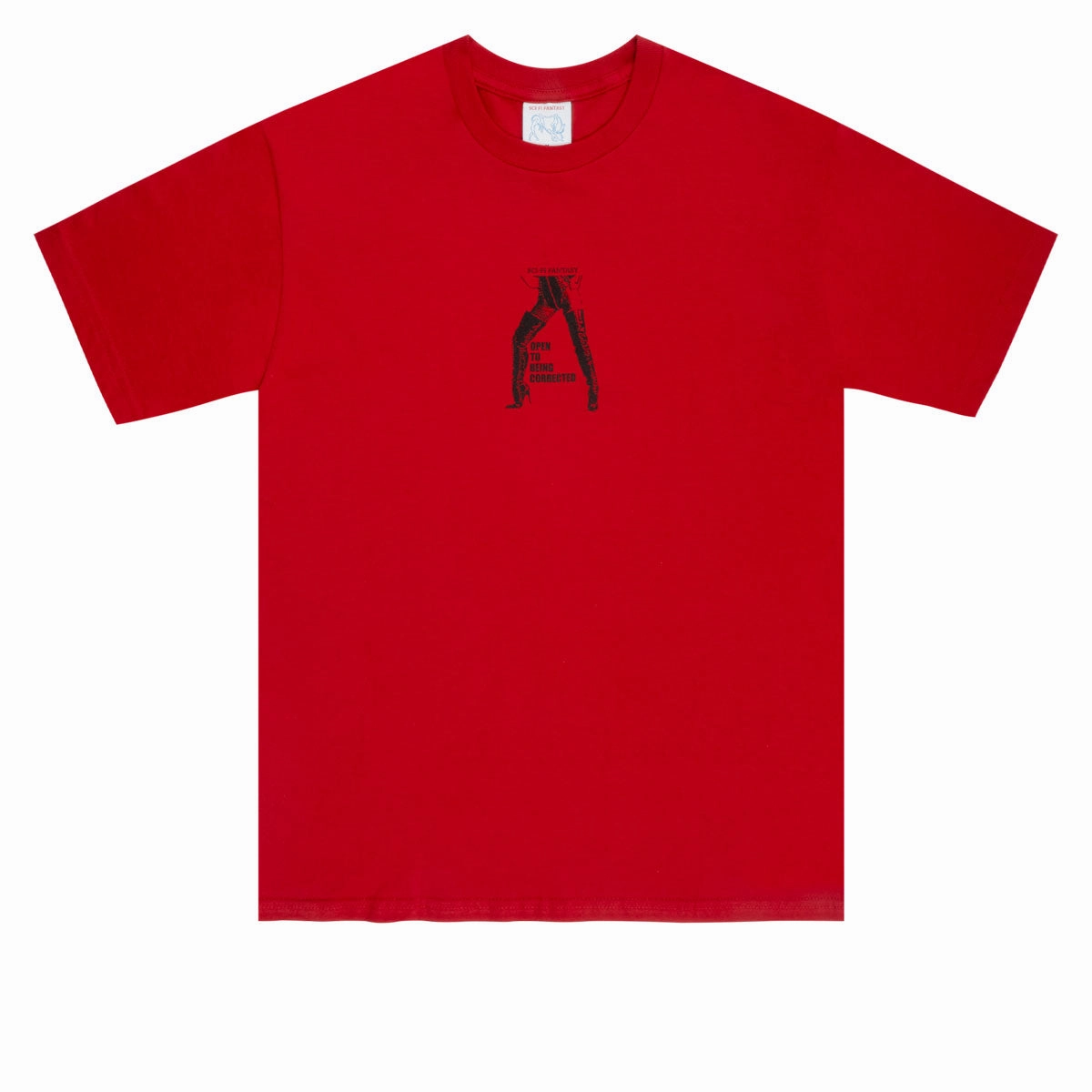 Sci-Fi Fantasy Open To Being Corrected T-Shirt - Red Abrasion resistant