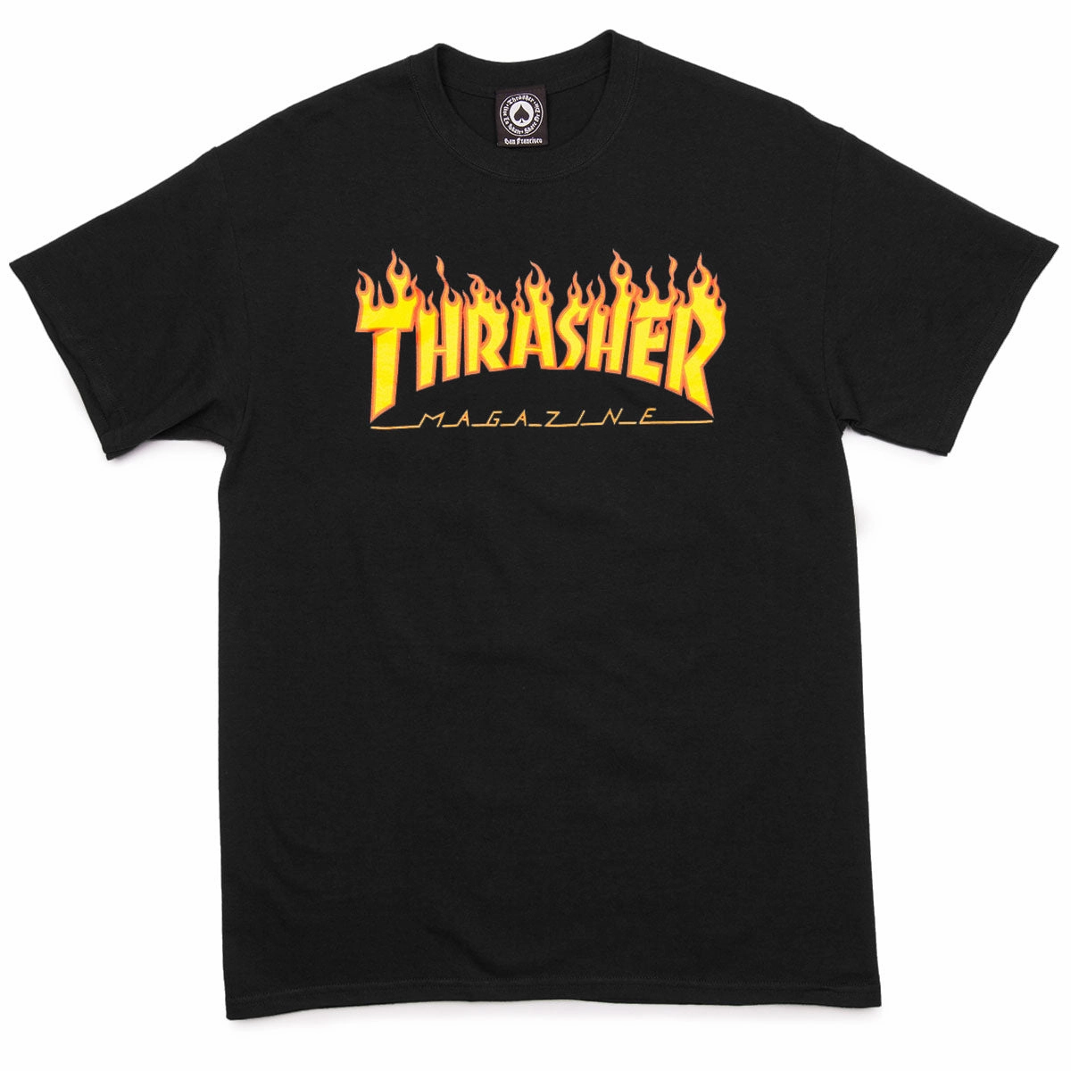 Thrasher Flame T-Shirt - Black MoistureWicking Technology