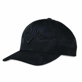 Callaway Camo Snapback Adjustable Cap - Black Press Conference Outfit Chic Style