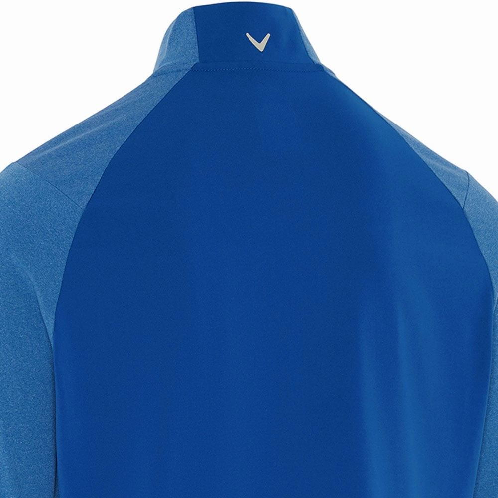 Callaway Aquapel Mixed Media 1/4 Zip Pullover - Light Lapis/Heather Relaxed Clothing