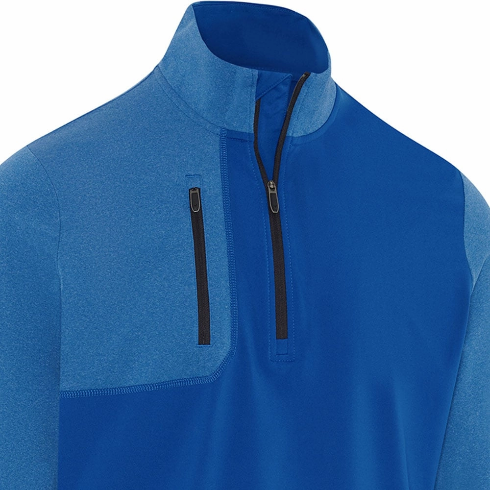 Callaway Aquapel Mixed Media 1/4 Zip Pullover - Light Lapis/Heather Soft Touch