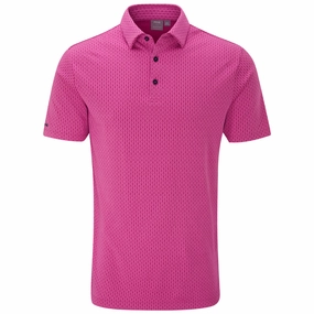 Sleek Layer UV protection layer Ping Hershel Polo Shirt - Ultra Pink Multi