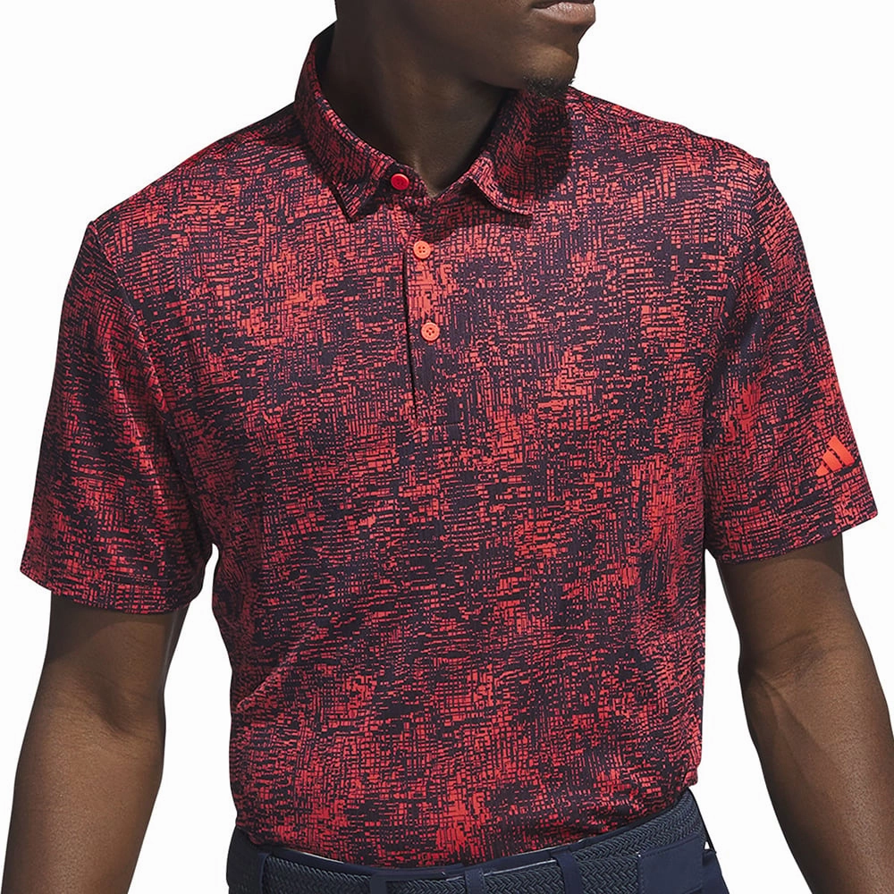 adidas Aerial Jacquard Polo Shirt - Bright Red Versatile Trend Chilly Wear