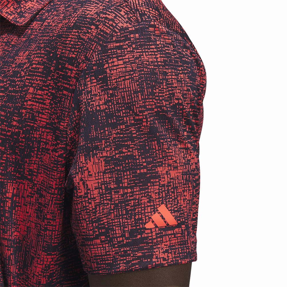 adidas Aerial Jacquard Polo Shirt - Bright Red Essential Casual