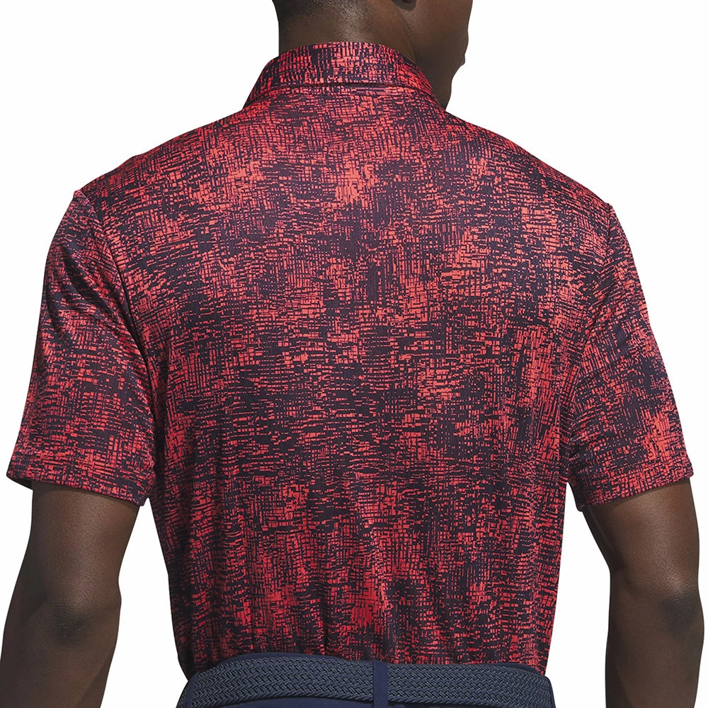 Durable Colorfast Finish adidas Aerial Jacquard Polo Shirt - Bright Red