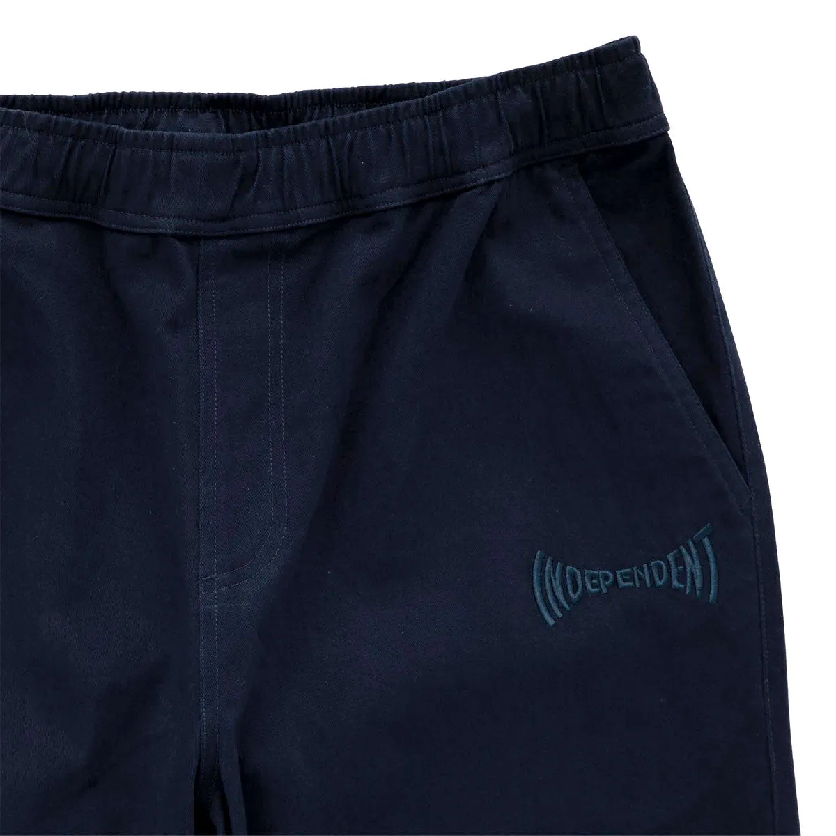 ElasticWaistband Independent Span Elastic Waist Pants - Navy
