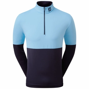 anti shrinking FootJoy Colour Block 1/4 Zip Pullover - True Blue/Navy