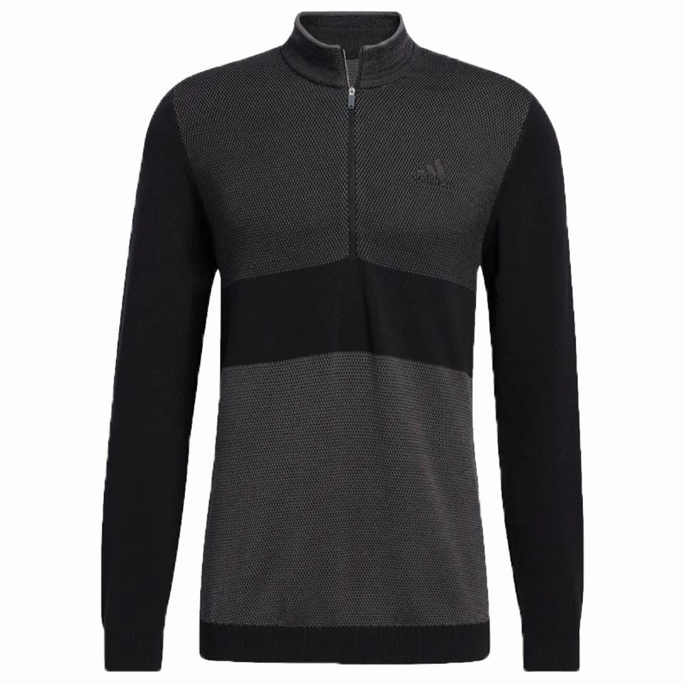 adidas Sport Zip Neck Sweater - Black glove accents