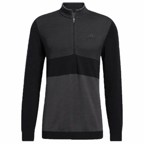 adidas Sport Zip Neck Sweater - Black glove accents