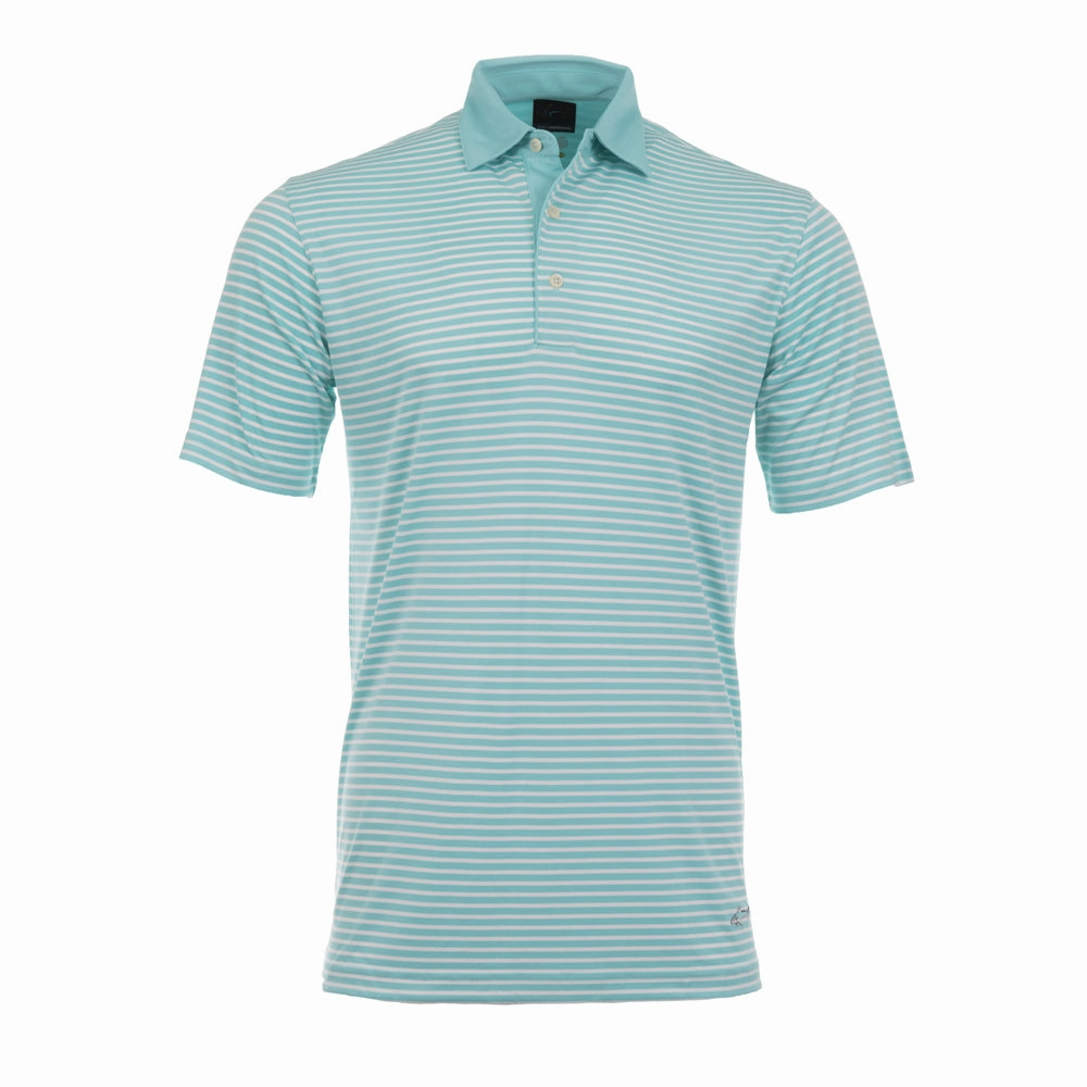 Fashion Outfit Greg Norman Bar Stripe Polo Shirt - Cool Mint