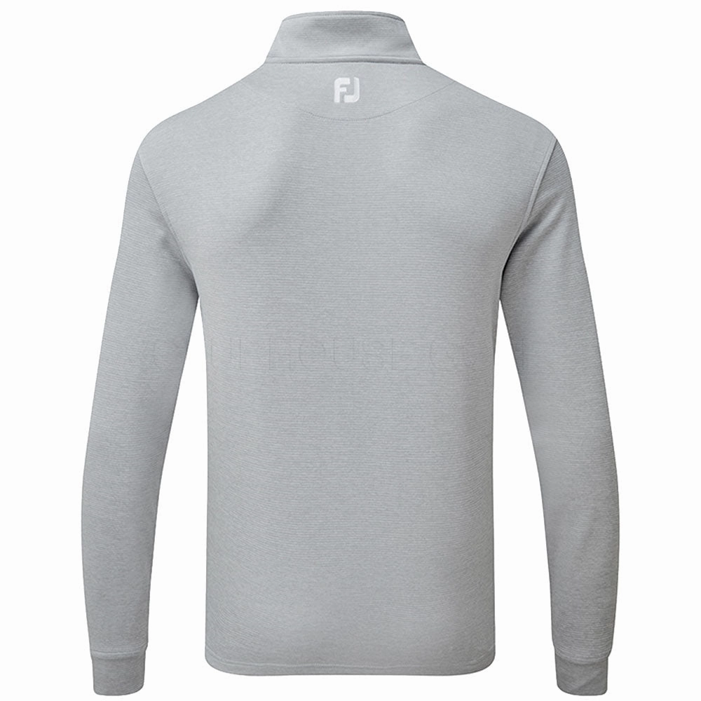 Eco Friendly Chilly Weather FootJoy Heather Pinstripe Chill-Out 1/2 Zip Pullover - Grey/White