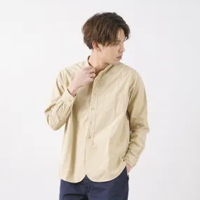 FOB FACTORY / F3464 Dyed Band Collar Shirt Durable Material