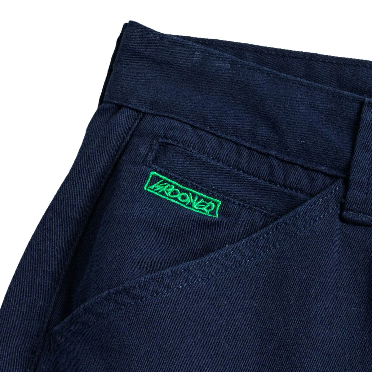Tough Materials high waisted Krooked Eyes Twill Pants - Navy/Green