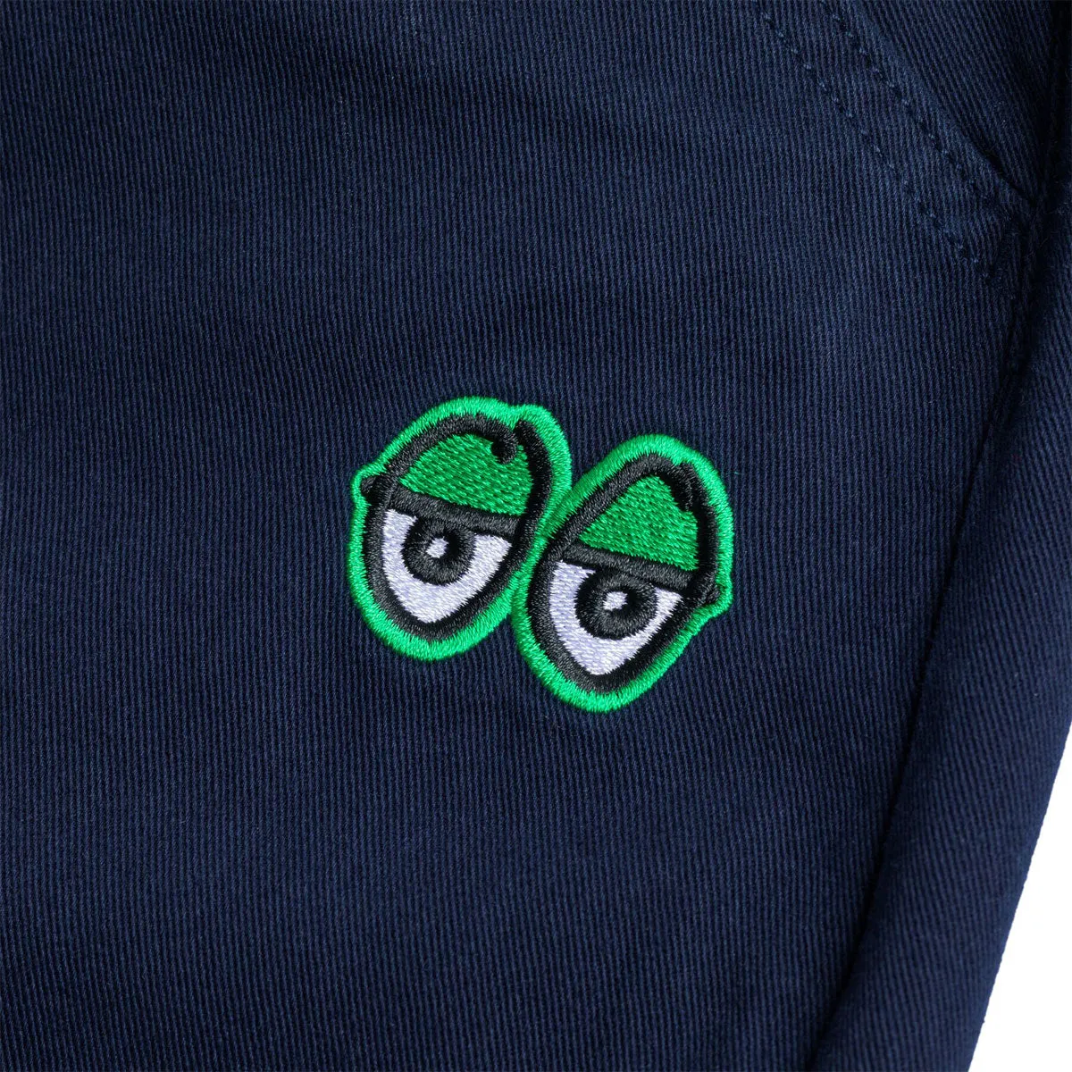 Timeless Style Krooked Eyes Twill Pants - Navy/Green