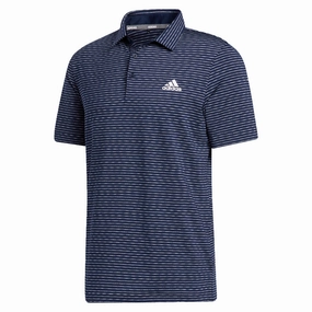adidas Ultimate365 Space Dye Striped Polo Shirt - Collegiate Navy/White/Legacy Blue Skin Friendly Lining SkinFriendlyFibers