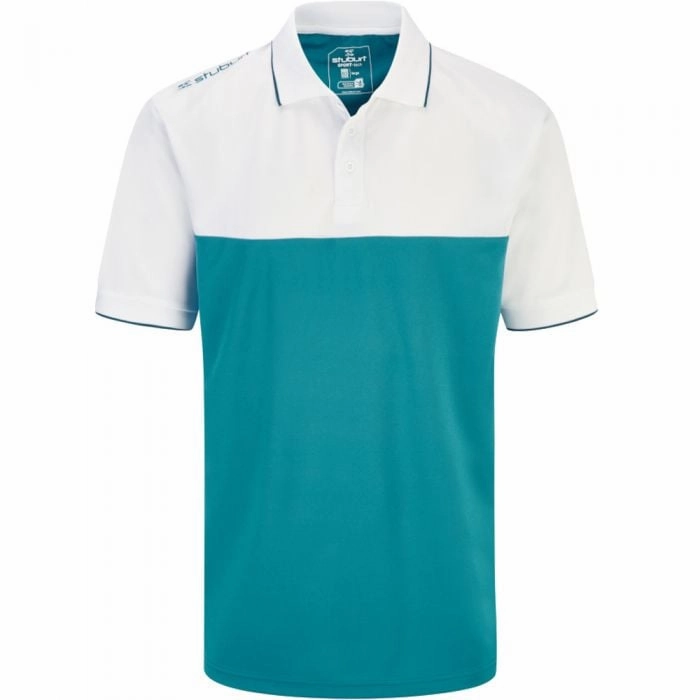 Stuburt Evolve Duo Block Polo Shirt - Blue Steel High Quality Printing
