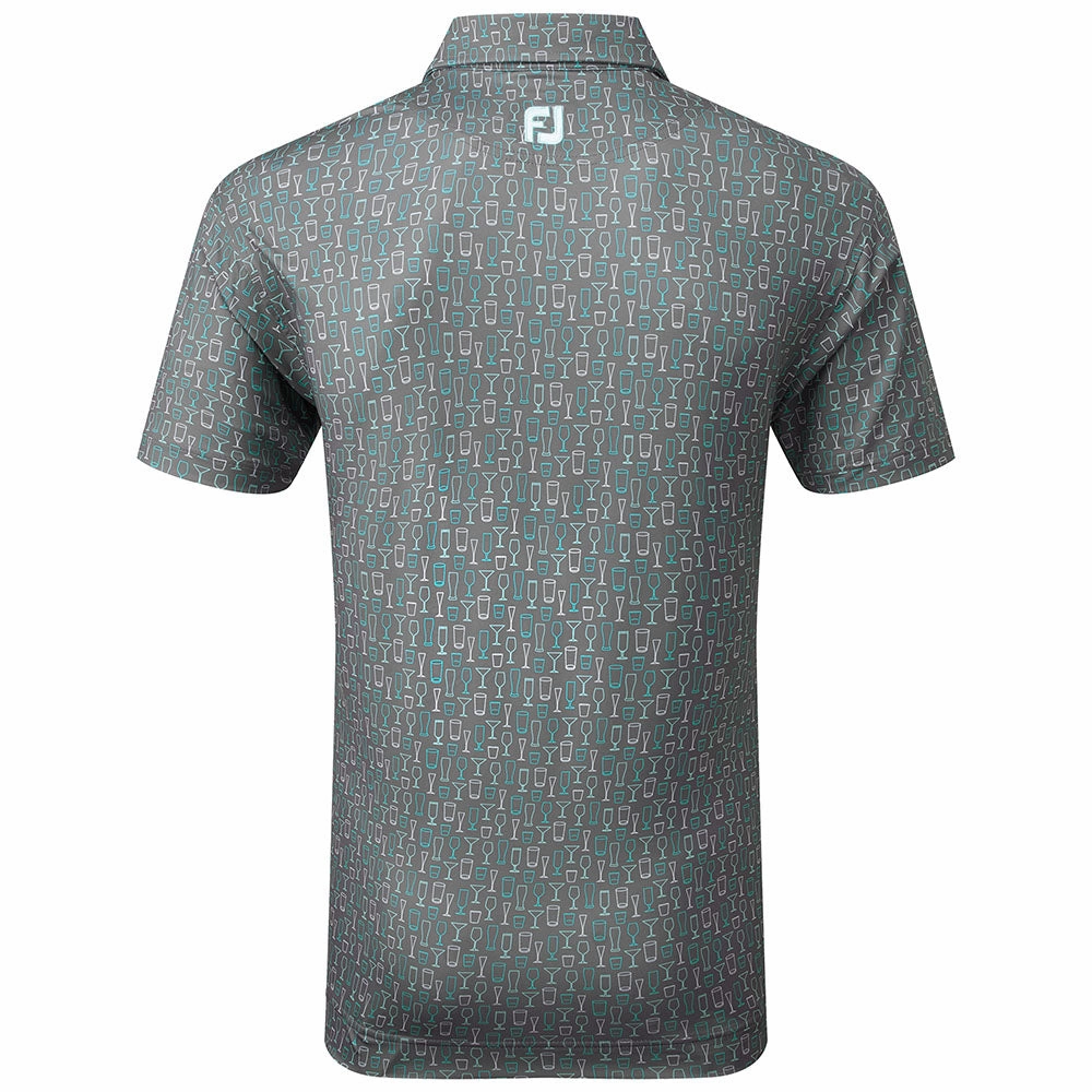 Comfy Apparel FootJoy Glass Print Polo Shirt - Lava