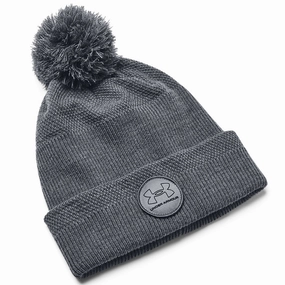 Pastel Shade Casual Sunday Under Armour Driver Pom Beanie - Pitch Grey
