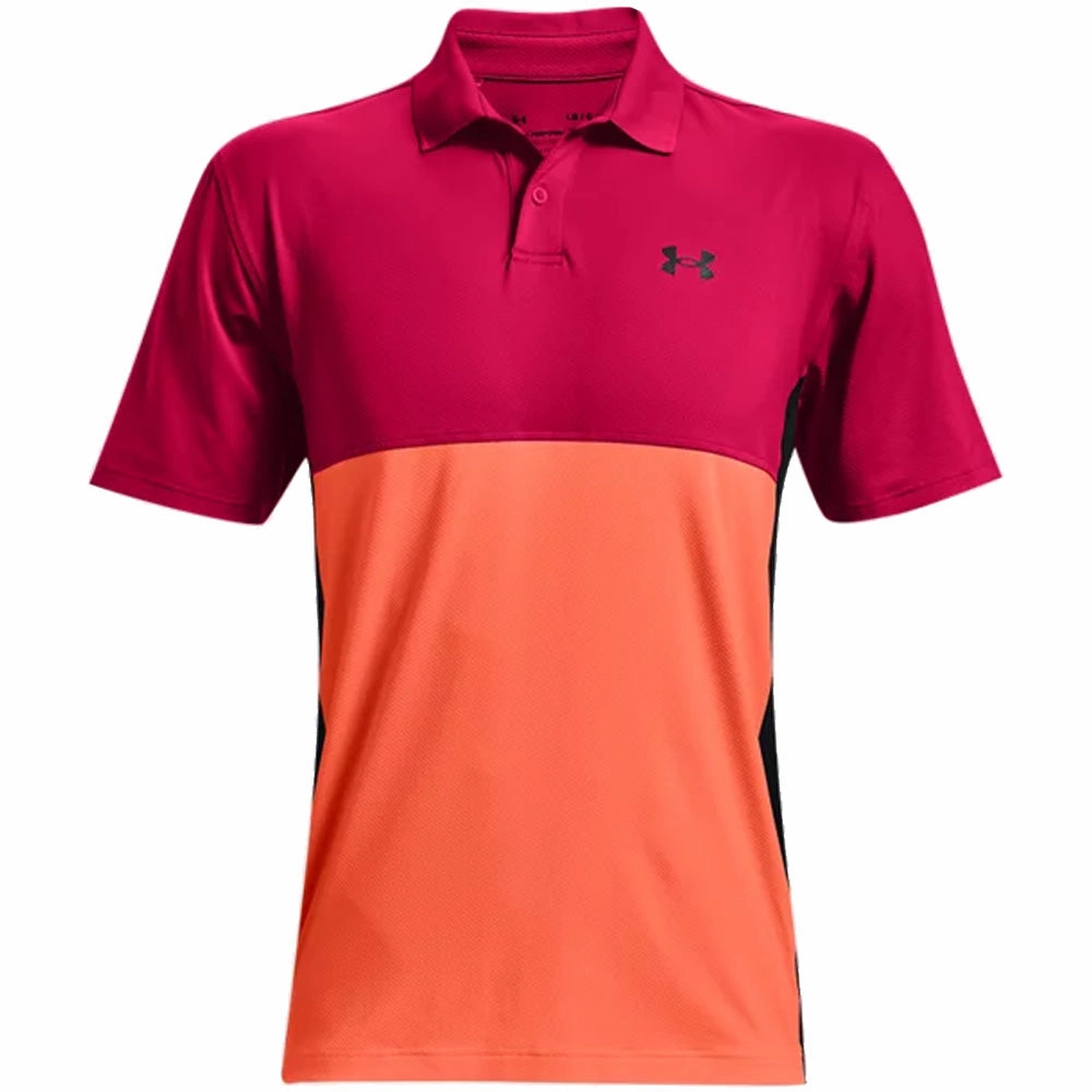 Under Armour Performance Blocked Polo Shirt - Knock Out/Electric Tangerine Flattering Cut HighThreadCount