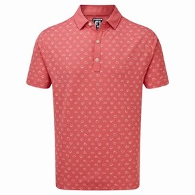 FootJoy Smooth Pique Weather Print - Cape Red Street Style