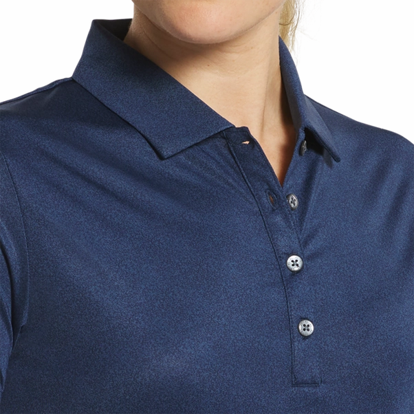 FootJoy Womens Speckle Print Polo EasyCare Woven Fabric