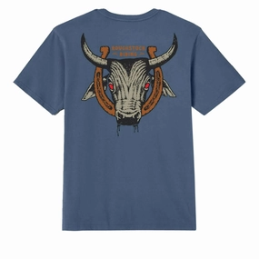 Brixton Roughstock T-Shirt - Harbor Blue Trendy popularity