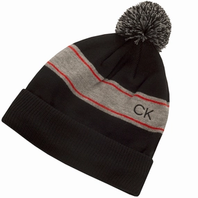 Calvin Klein Stripe Beanie - Black Easy Layer family event