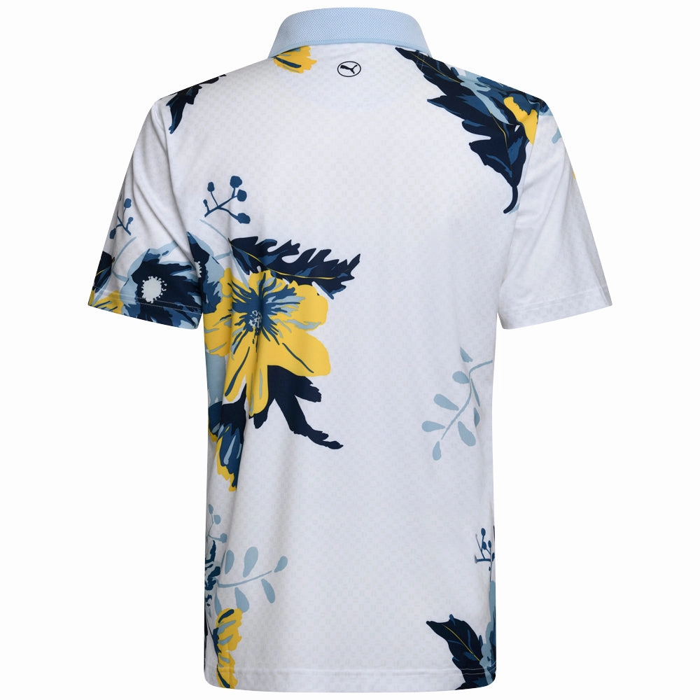 Puma MATTR Terrance Polo Shirt - Silver Sky Boat neck style Non Irritating Tags