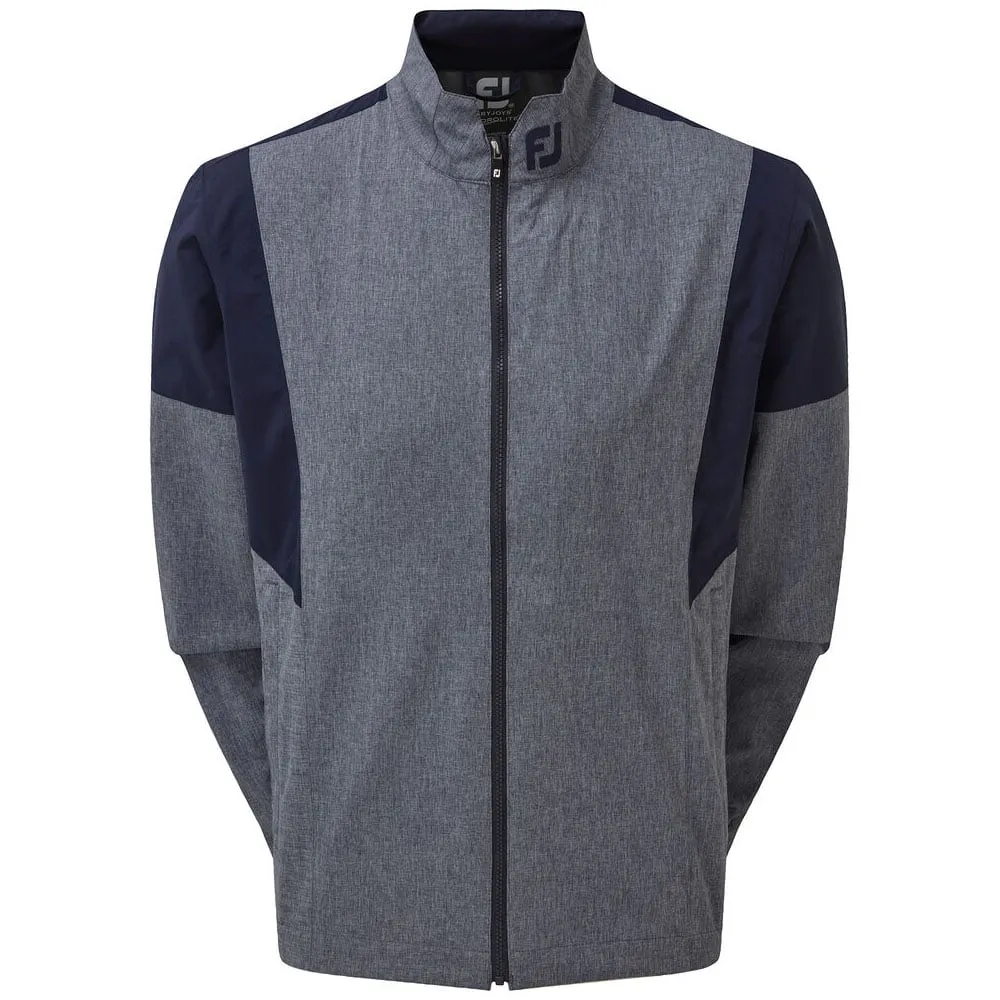 FootJoy HLV2 HydroLite V2 Waterproof Rain Jacket - Heather/Navy Fleece Backing Seamless Street Fit