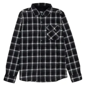 Santa Cruz Classic Long Sleeve Flannel Shirt - Black Plaid Winter Essentials