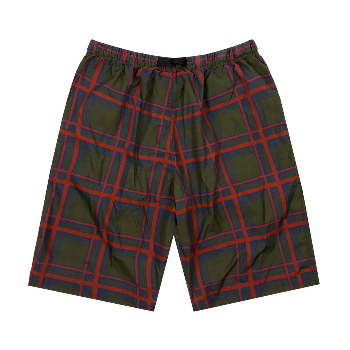 Bronze 56k Plaid Shorts - Dark Green Flex Waist System Adjustable Drawcord