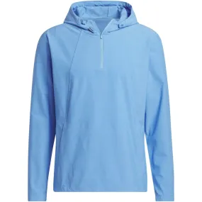 adidas Club Anorak - Semi Blue Burst Organic Cotton Blend Polished Casual