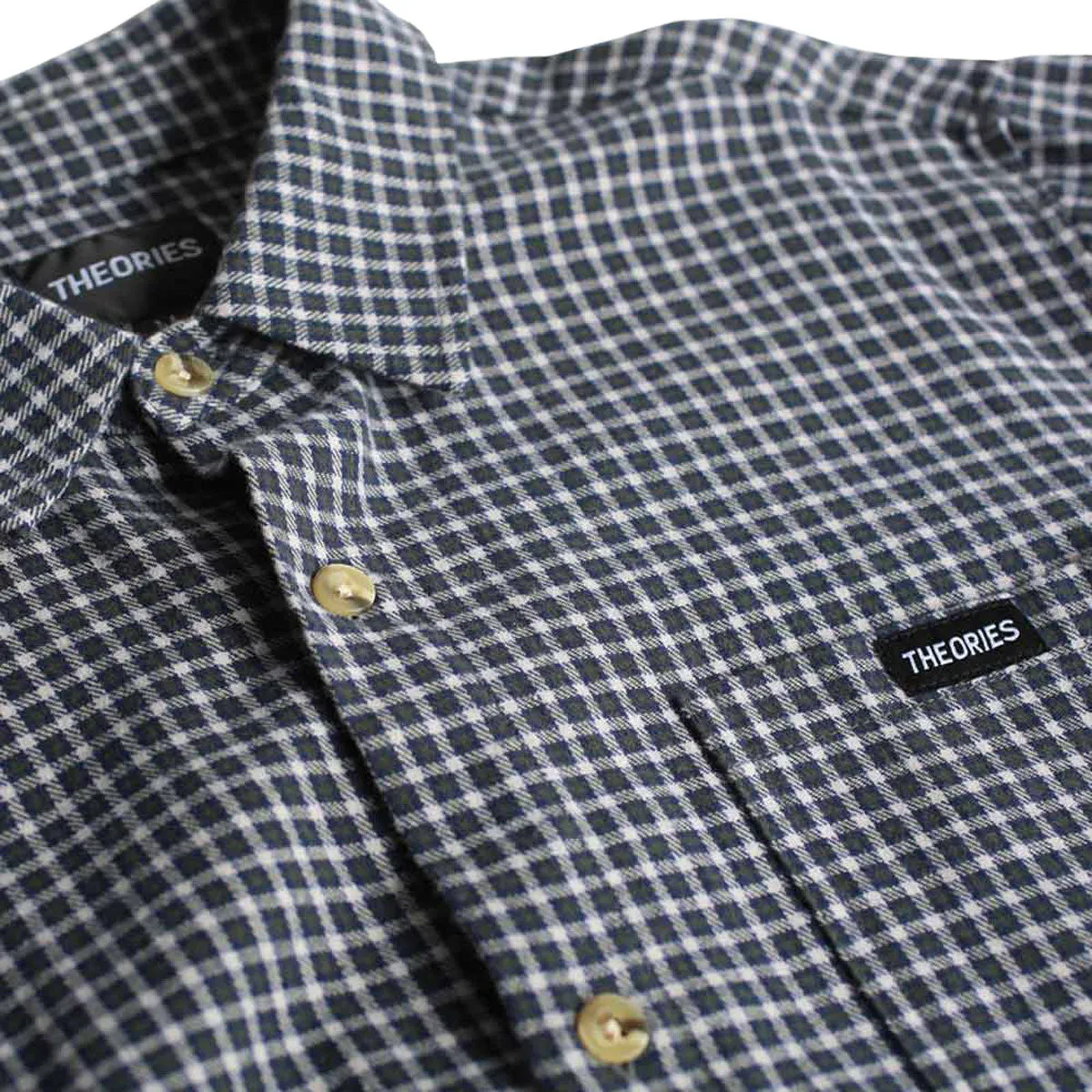 Theories Avignon Flannel Shirt - Sea Loose Comfort