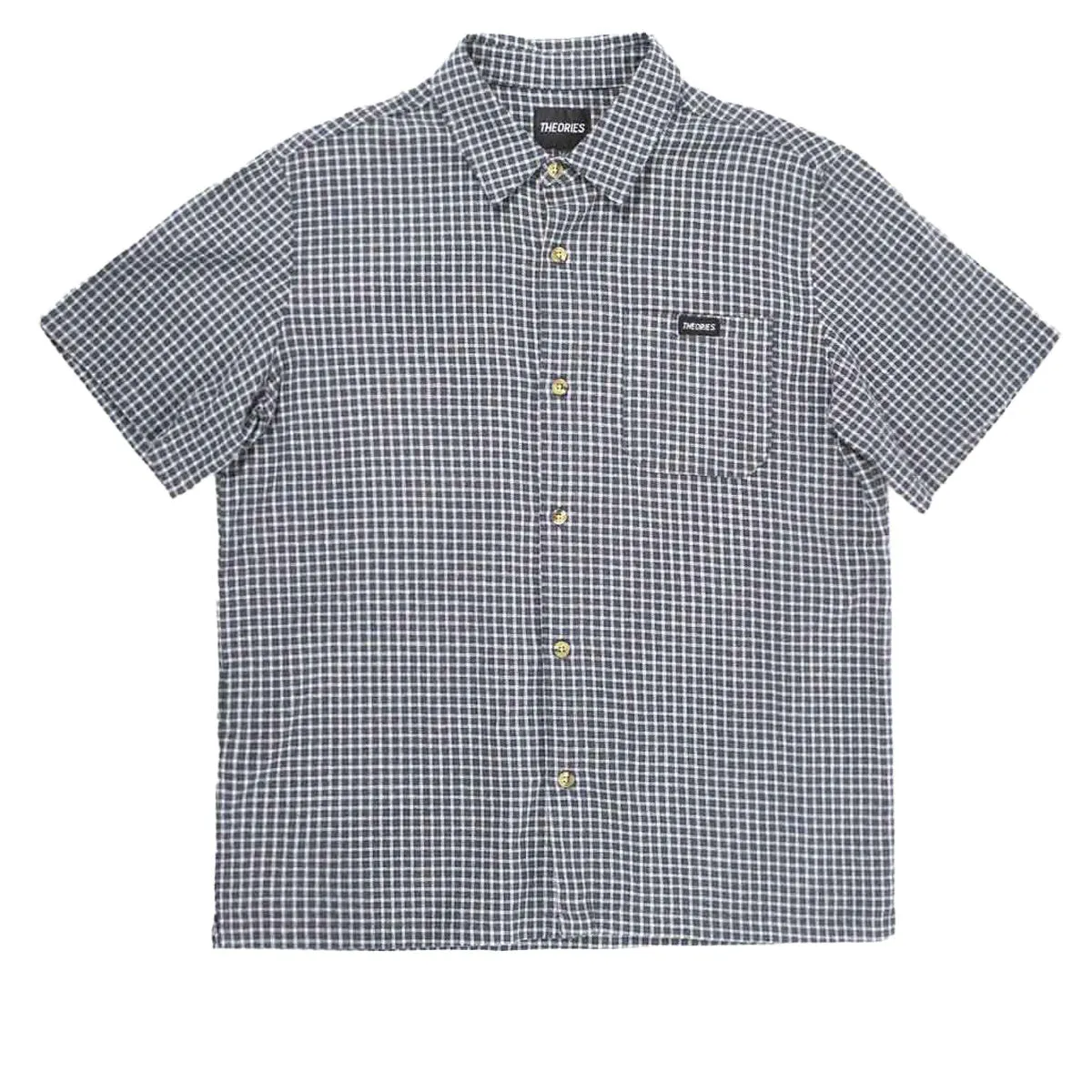 Theories Avignon Flannel Shirt - Sea Embroidered Detail