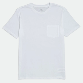 Brixton Premium Cotton Pocket T-Shirt - White Garment Washed Texture Quick Dry Material